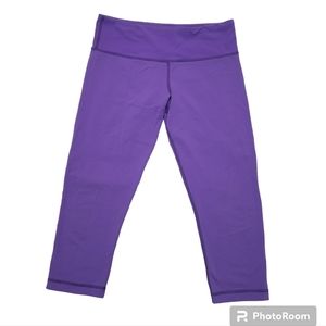 Lululemon Wunder Under Crop Leggings Rare Zigzag Pattern in Purple 8